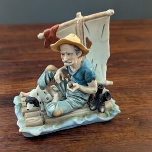 Fisherman Figurine EUC